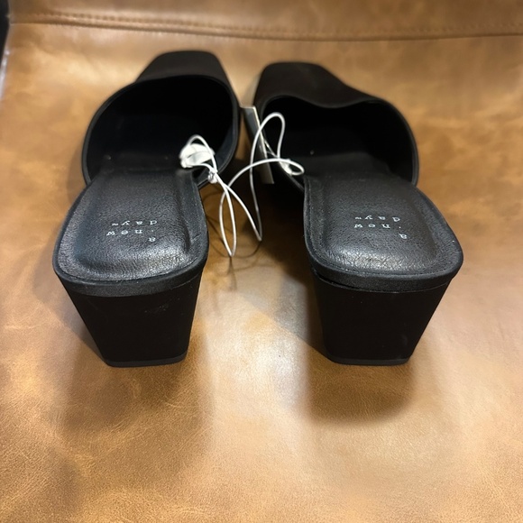 Women’s Jessica Mule Satin Heels-Black-A New Day - Picture 6 of 9